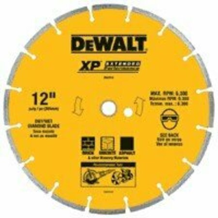 DEWALT Diamond Blades, 12in. Segmented Rim General Purpose Blade DW4716